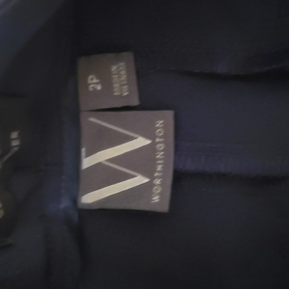 WORTHINGTON BRAND WOMEN'S PETITE BLUE DRESS PANTS TROUSERS SIZE 2P - Picture 8 of 11